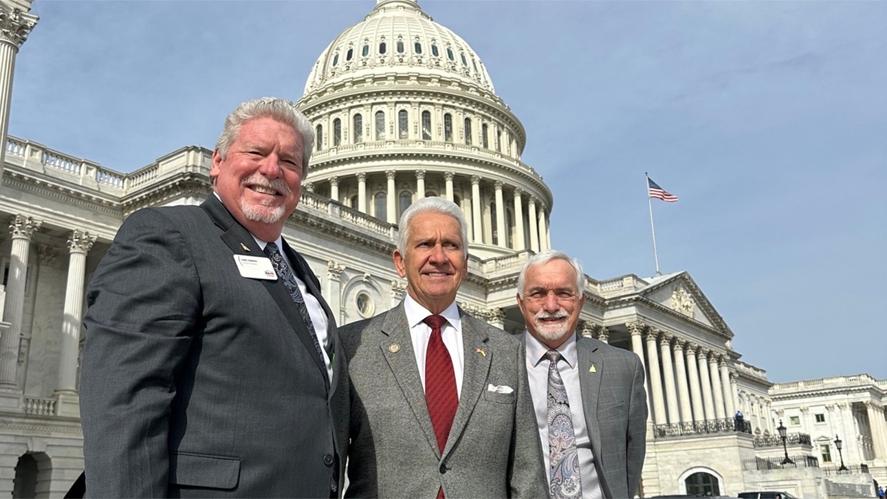 Rep. Jim Costa with First Vice Chairman Carl Harris and Second Vice Chairman Buddy Hughes